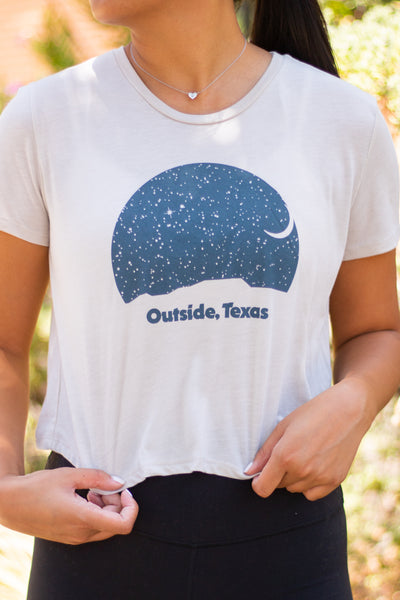 OTX Night Sky - Cropped Tee - Outside, Texas