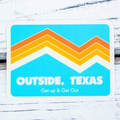 Retro Texas Sticker | Blue - Outside, Texas