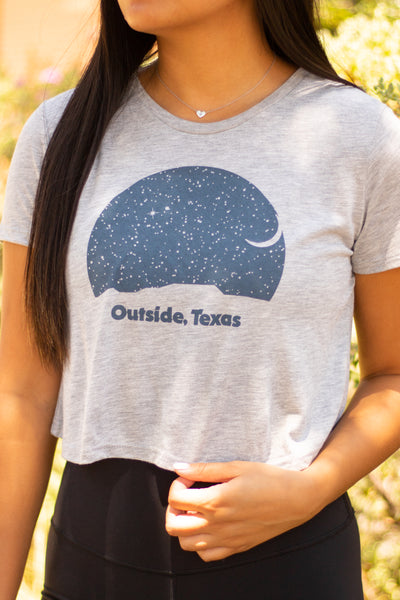 OTX Night Sky - Cropped Tee - Outside, Texas
